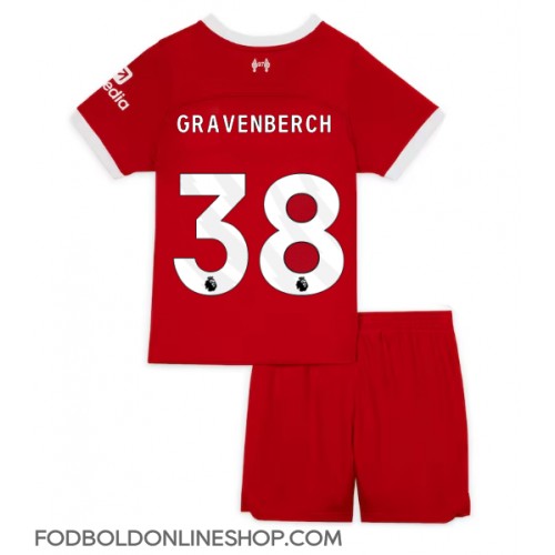 Liverpool Ryan Gravenberch #38 Hjemme Trøje Børn 2023-24 Kortærmet (+ Korte bukser)
